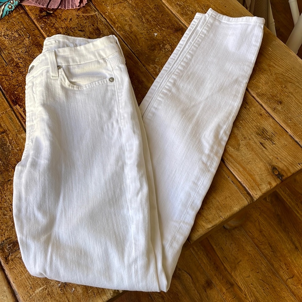 White 7 for all mankind skinny jeans